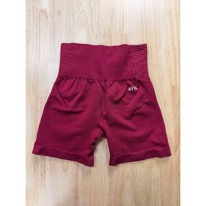 Women's AYBL Red Biker High Waist Shorts XS